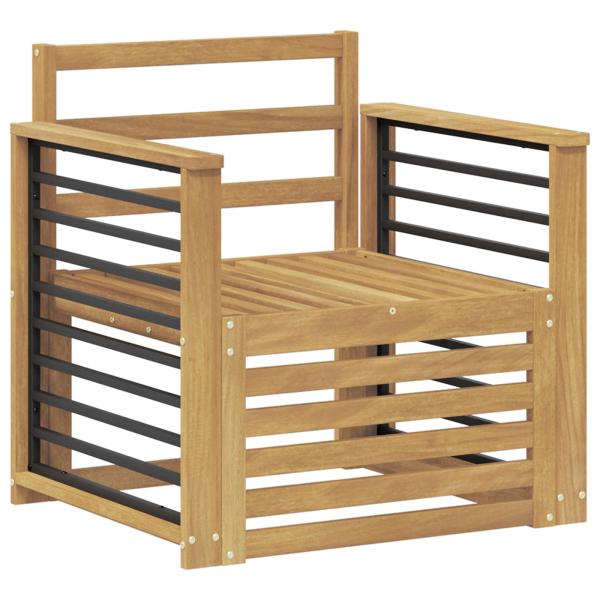 Outdoor-Sofagarnitur Massivholz Akazie Weiß