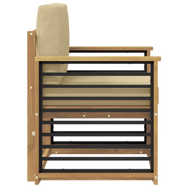 Outdoor-Sofagarnitur Polyester Weiß