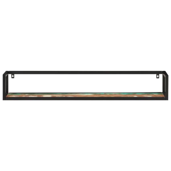 Wandregale 2 Stk. 110x17x17 cm Altholz Massiv und Eisen
