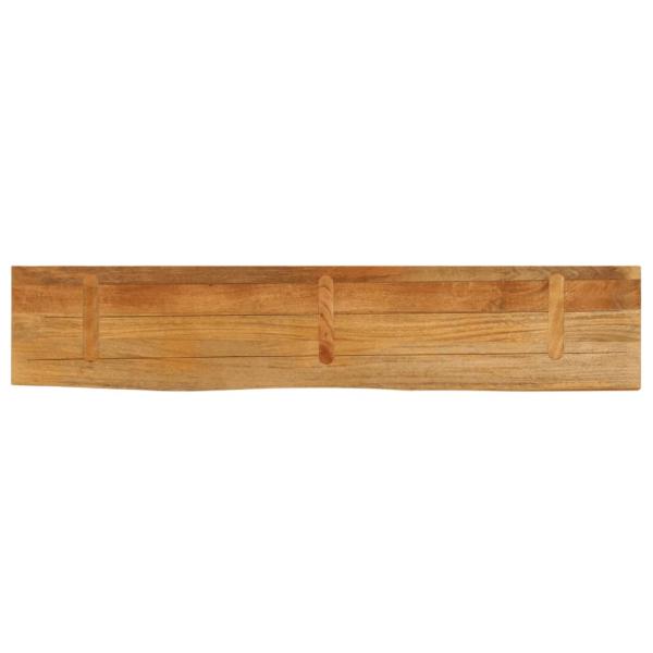 Tischplatte mit Baumkante 180x20x3,8 cm Massivholz Mango
