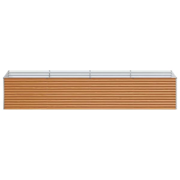 Hochbeet Hellbraun 390 x 100 x 68 cm Verzinkter Stahl