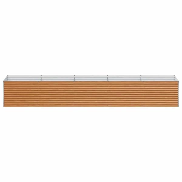 Hochbeet Hellbraun 485 x 100 x 68 cm Verzinkter Stahl