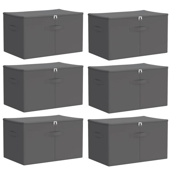 Aufbewahrungsbox 6 stk. Vliesstoff 55 x 35 x 32 cm 61,6 L
