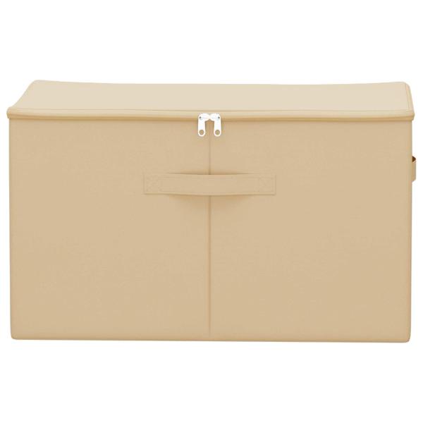 Aufbewahrungsbox 2 stk. Vliesstoff 60 x 43 x 35 cm 90,3 L Creme