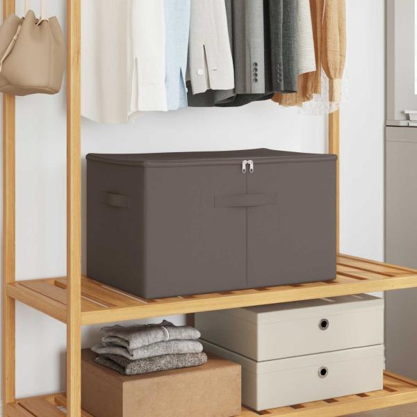 ARDEBO.de - Aufbewahrungsbox 2 stk. Vliesstoff 55 x 35 x 32 cm 61,6 L Grau