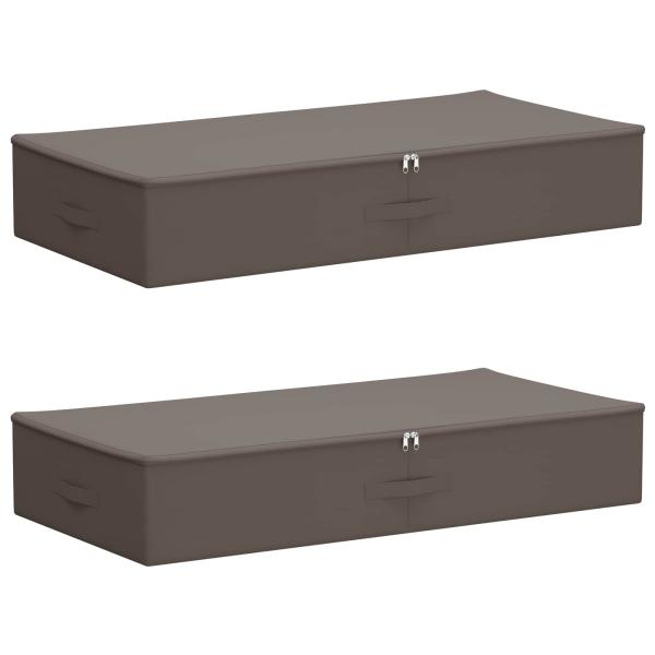 Aufbewahrungsbox 2 stk. Vliesstoff 90 x 48 x 15 cm 64,8 L Grau
