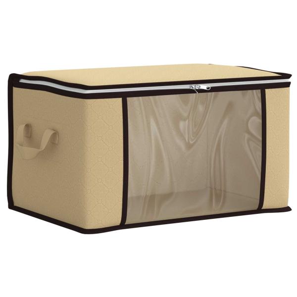 Aufbewahrungsbox mit transparentem Seitenfenster Creme