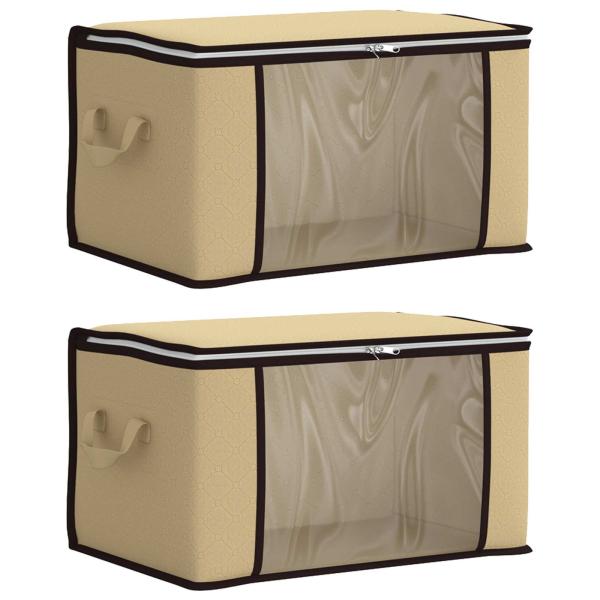 Aufbewahrungsbox mit transparentem Seitenfenster 2 stk. 37,5 L