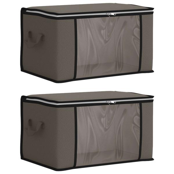 Aufbewahrungsbox mit transparentem Seitenfenster 2 stk. 90,3 L