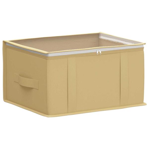 Aufbewahrungsbox mit transparentem Oberfenster Creme Vliesstoff