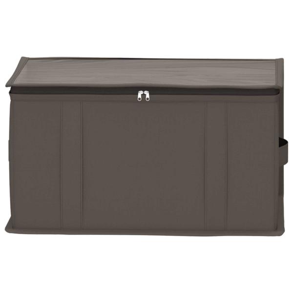 Aufbewahrungsbox mit transparentem Oberfenster Grau Vliesstoff
