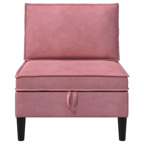 Mittels Sofa mit Stauraum Rosa Samt