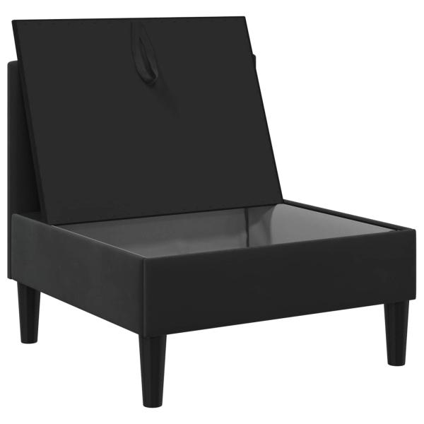 Mittels Sofa mit Stauraum Schwarz Samt