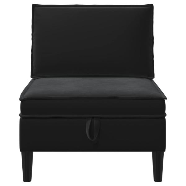 Mittels Sofa mit Stauraum Schwarz Samt