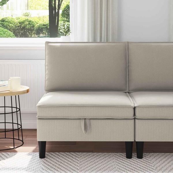 ARDEBO.de - Mittelsofa mit Stauraum Hafer Samt