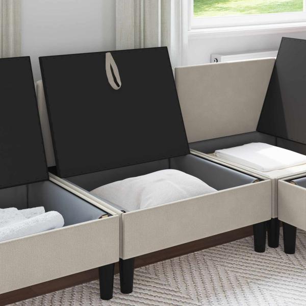 Mittelsofa mit Stauraum Hafer Samt