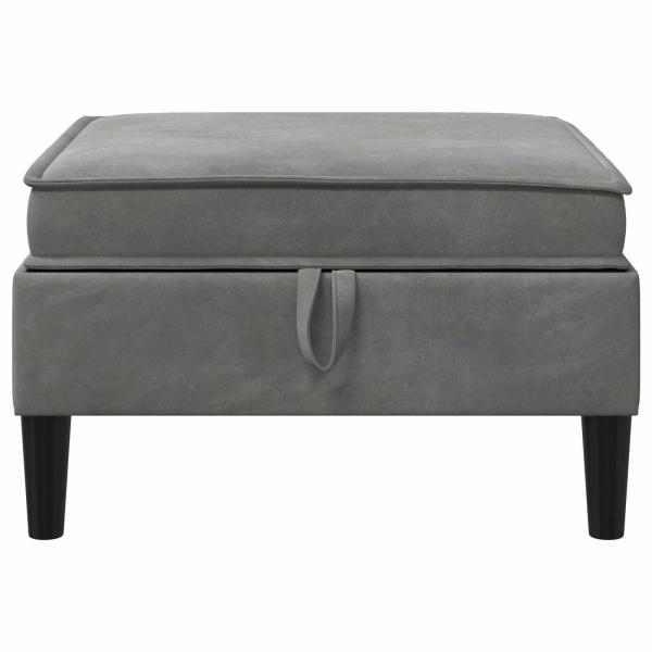 Sofa-Hocker mit Stauraum Dunkelgrau Samt