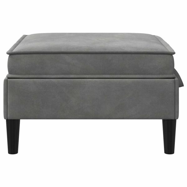 Sofa-Hocker mit Stauraum Dunkelgrau Samt