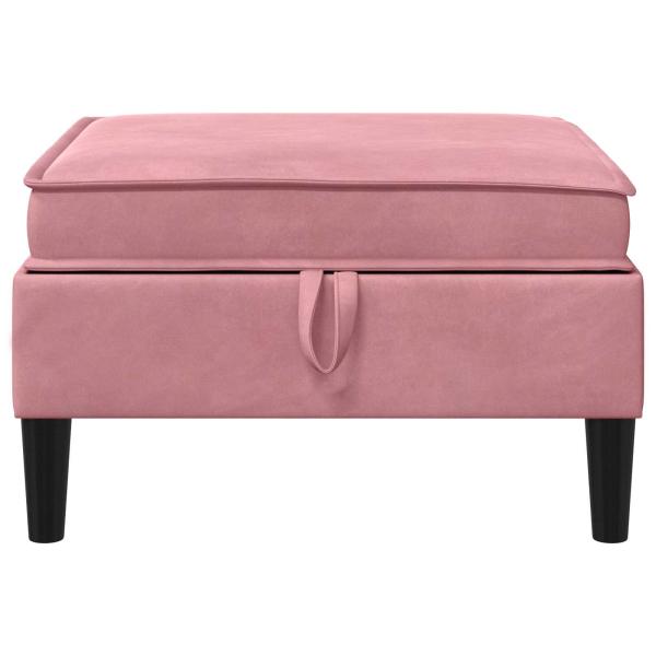 Sofa-Hocker mit Stauraum Rosa Samt