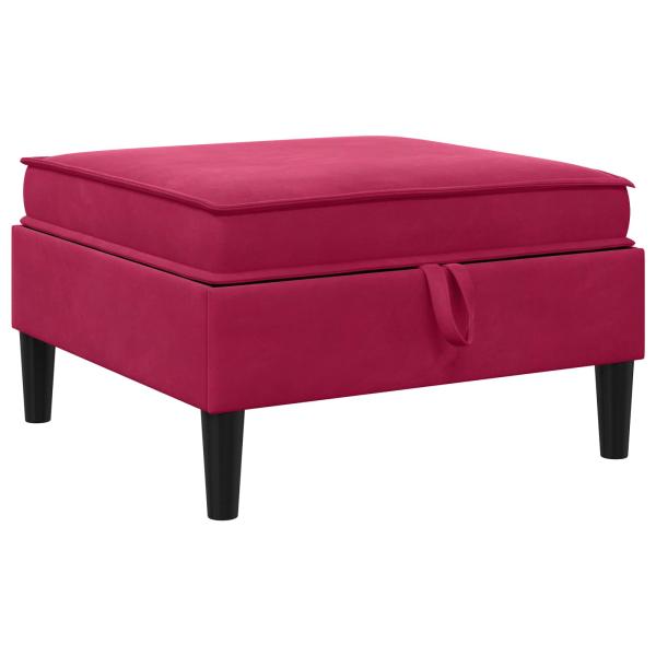 Sofa-Hocker mit Stauraum Weinrot Samt
