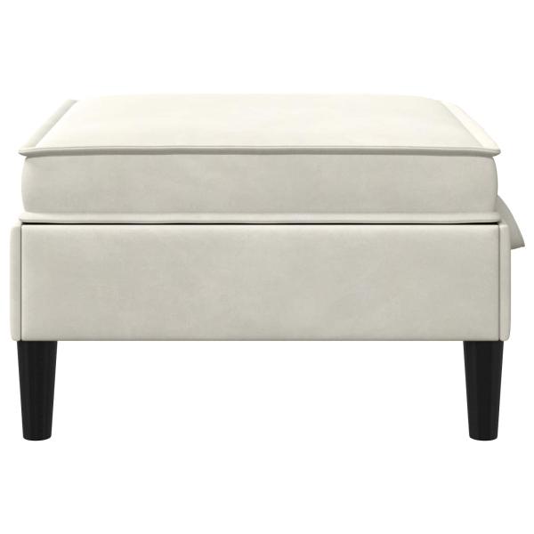 Sofa-Hocker mit Stauraum Creme Samt