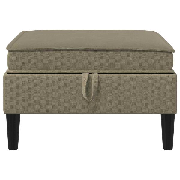 Sofa-Hocker mit Stauraum Khaki Samt