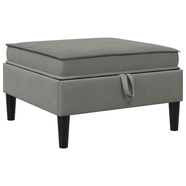 Sofa-Hocker mit Stauraum Dunkelgrau Samt