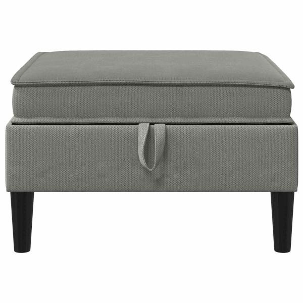 Sofa-Hocker mit Stauraum Dunkelgrau Samt