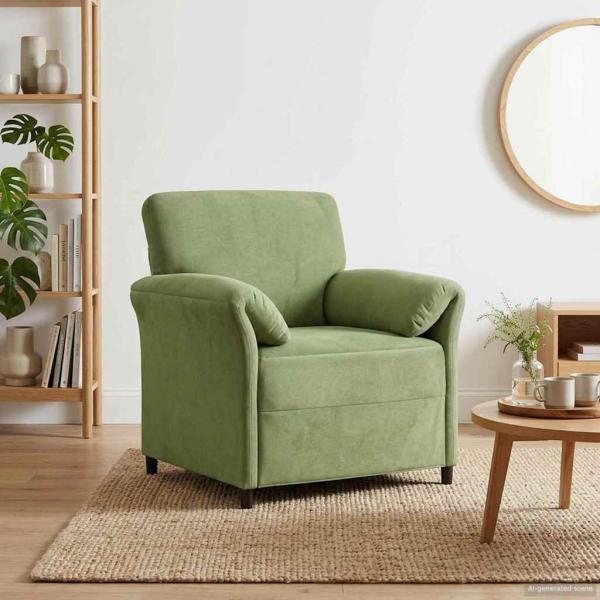 ARDEBO.de - 1-Sitzer Sofa Hellgrün 88 x 83 x 95 cm Samt