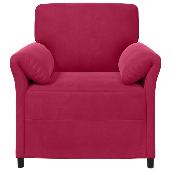1-Sitzer Sofa Weinrot 88 x 83 x 95 cm Samt