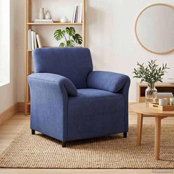 ARDEBO.de - 1-Sitzer Sofa Polizeiblau 88 x 83 x 95 cm Samt
