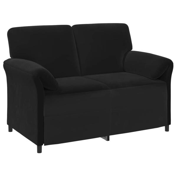 2-Sitzer Sofa Schwarz 138 x 83 x 95 cm Samt