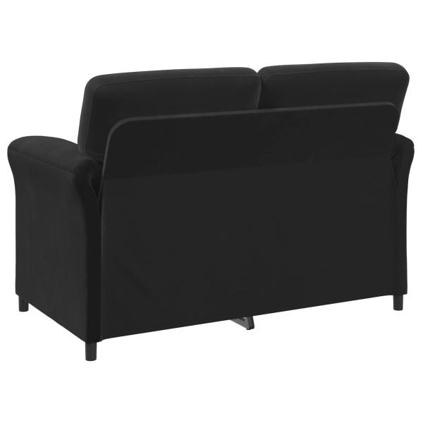 2-Sitzer Sofa Schwarz 138 x 83 x 95 cm Samt