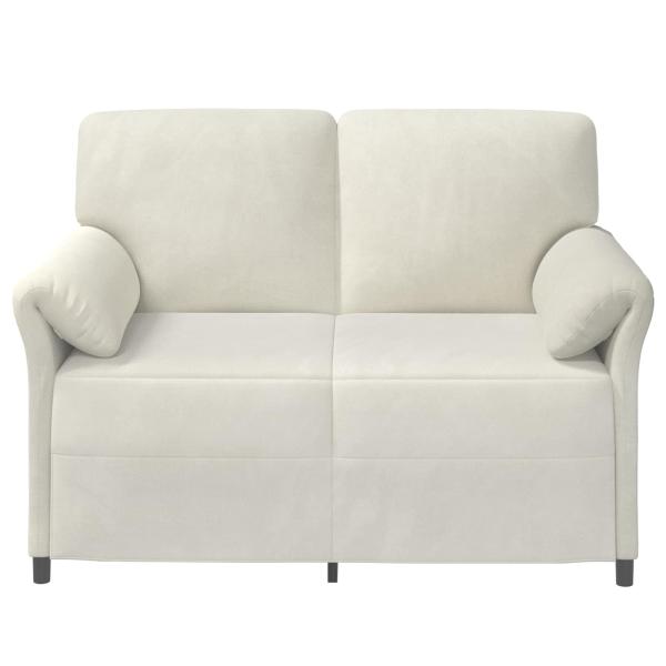 2-Sitzer Sofa Creme 138 x 83 x 95 cm Samt