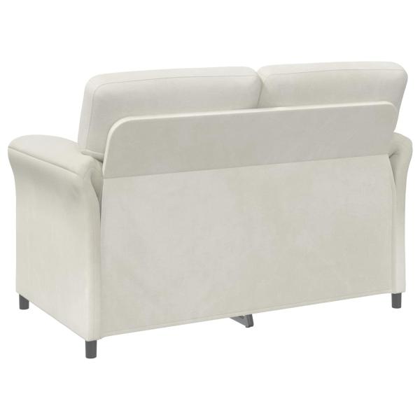 2-Sitzer Sofa Creme 138 x 83 x 95 cm Samt
