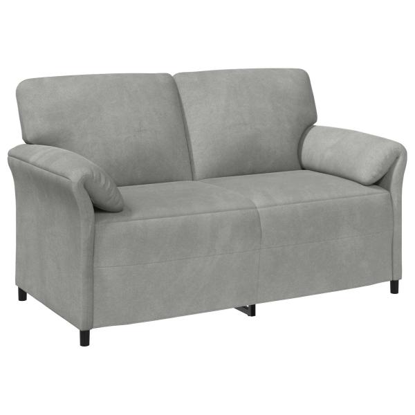 2-Sitzer Sofa Hellgrau 158 x 83 x 95 cm Samt