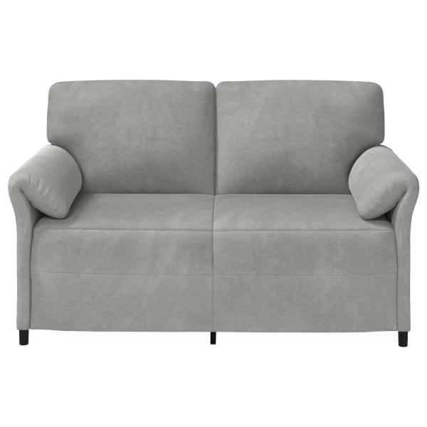 2-Sitzer Sofa Hellgrau 158 x 83 x 95 cm Samt