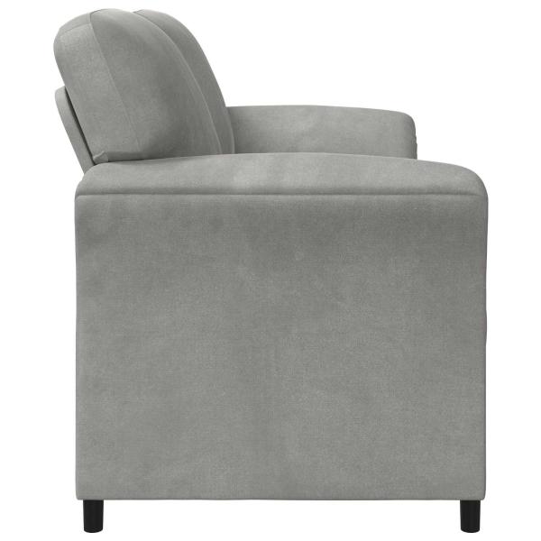 2-Sitzer Sofa Hellgrau 158 x 83 x 95 cm Samt