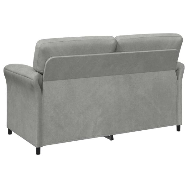2-Sitzer Sofa Hellgrau 158 x 83 x 95 cm Samt