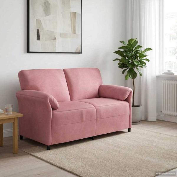 ARDEBO.de - 2-Sitzer Sofa Rosa 158 x 83 x 95 cm Samt