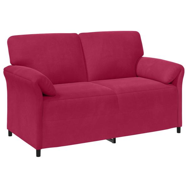 2-Sitzer Sofa Weinrot 158 x 83 x 95 cm Samt
