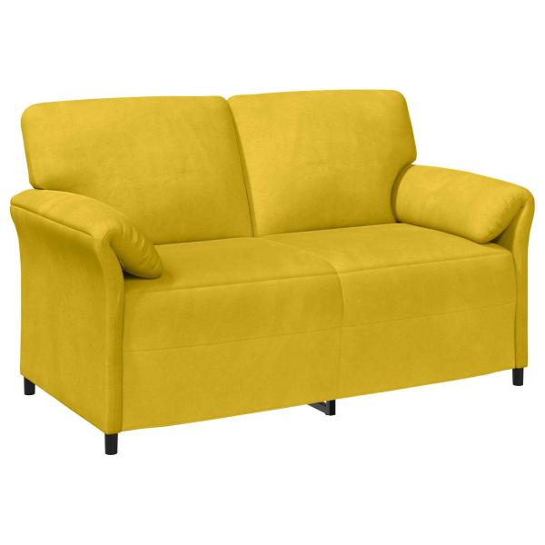 2-Sitzer Sofa Gelb 158 x 83 x 95 cm Samt