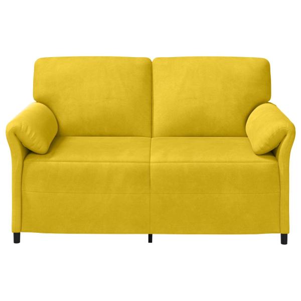 2-Sitzer Sofa Gelb 158 x 83 x 95 cm Samt