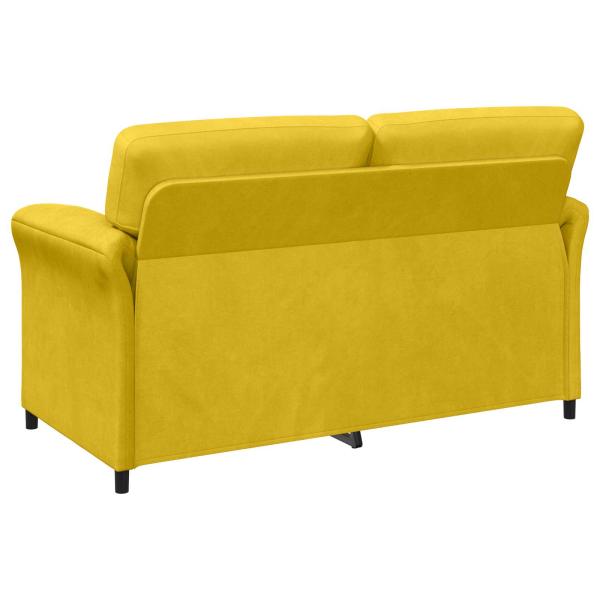 2-Sitzer Sofa Gelb 158 x 83 x 95 cm Samt