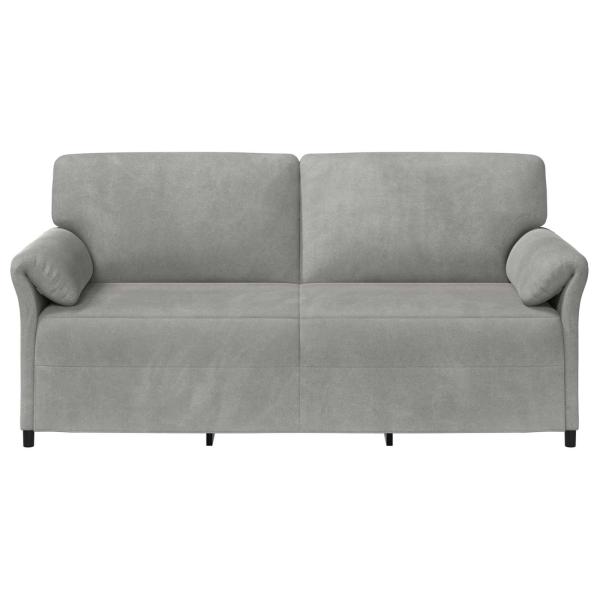 3-Sitzer-Sofa Hellgrau 198 x 83 x 95 cm Samt