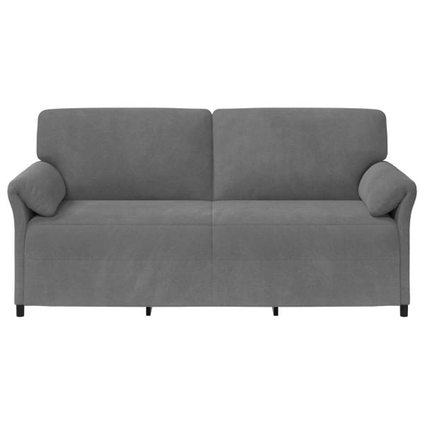 3-Sitzer-Sofa Dunkelgrau 198 x 83 x 95 cm Samt