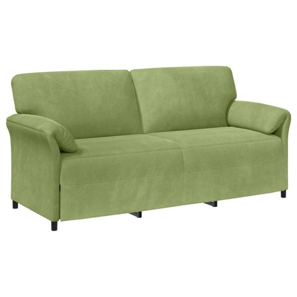 3-Sitzer-Sofa Hellgrün 198 x 83 x 95 cm Samt