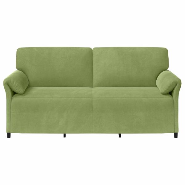 3-Sitzer-Sofa Hellgrün 198 x 83 x 95 cm Samt