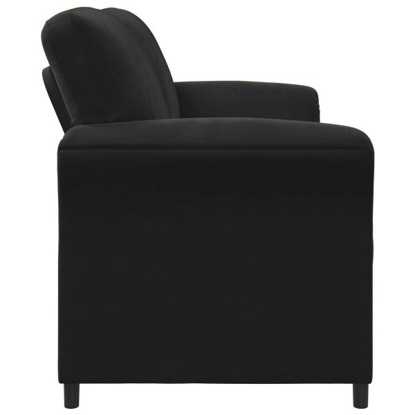 3-Sitzer-Sofa Schwarz 198 x 83 x 95 cm Samt