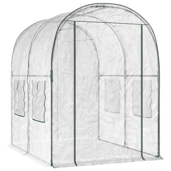 Gewächshaus mit Rahmen 160 x 200 x 192,5 cm PVC Transparent